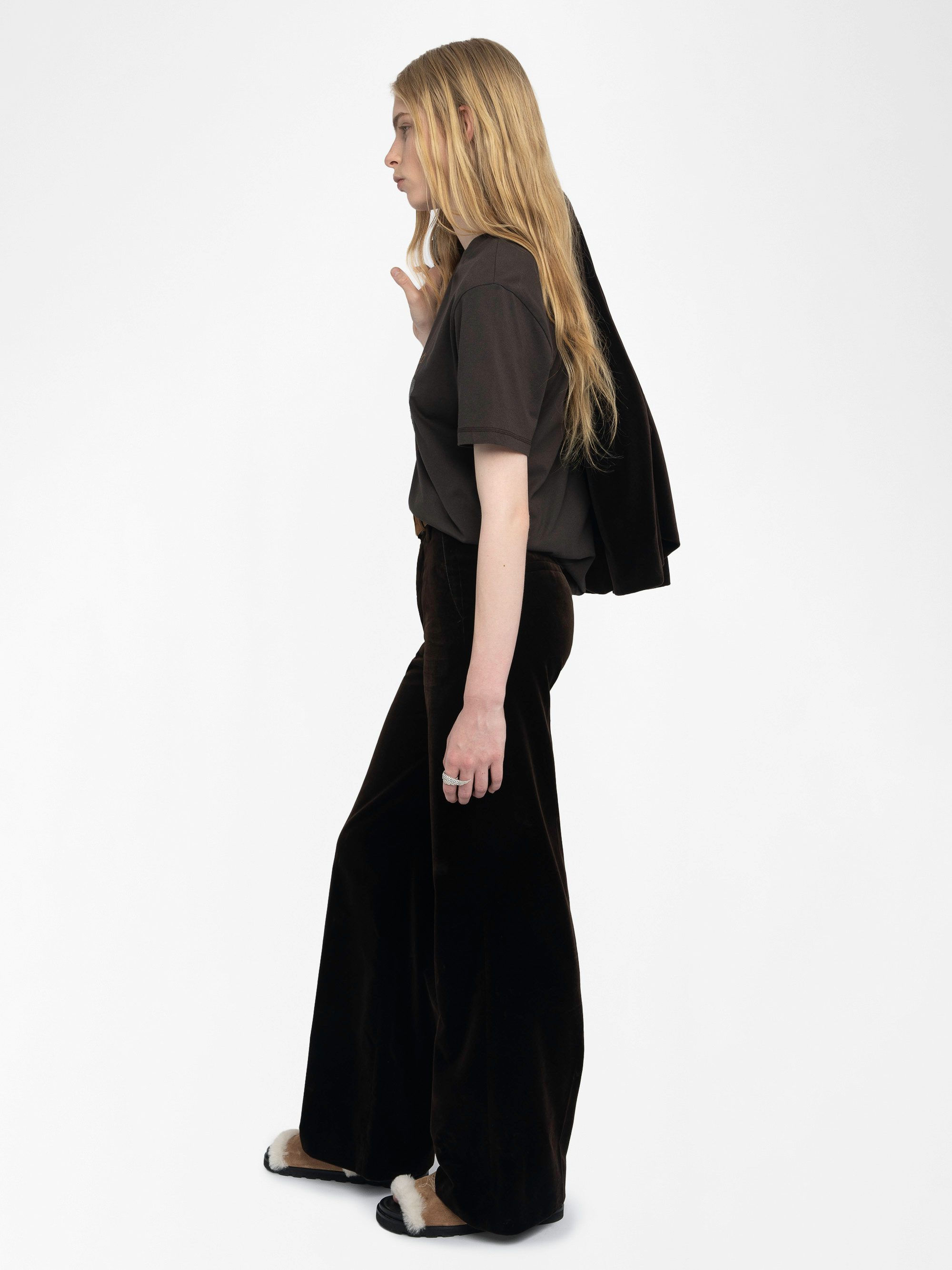 Edwin T-shirt - Oversized short-sleeved T-shirt with photoprint and rhinestones on front and back.